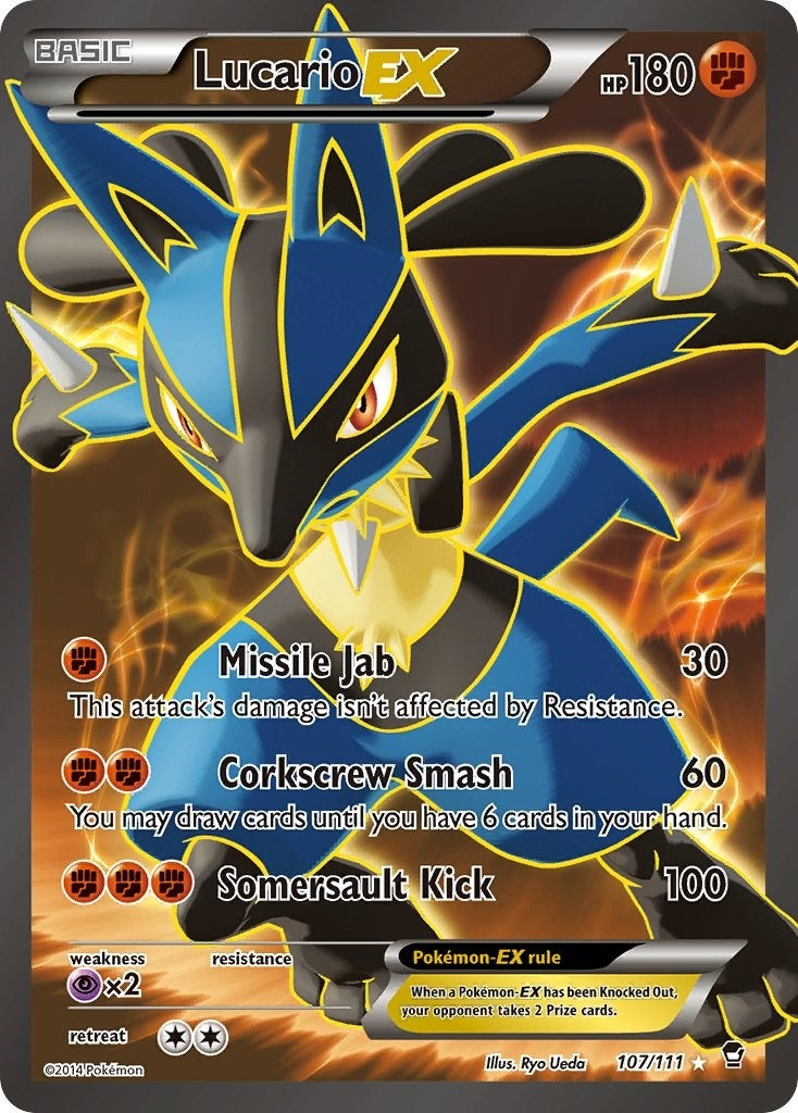 Image for Lucario EX (107 Full Art) (107/111) (XY - Furious Fists) (FFI) - Pokemon