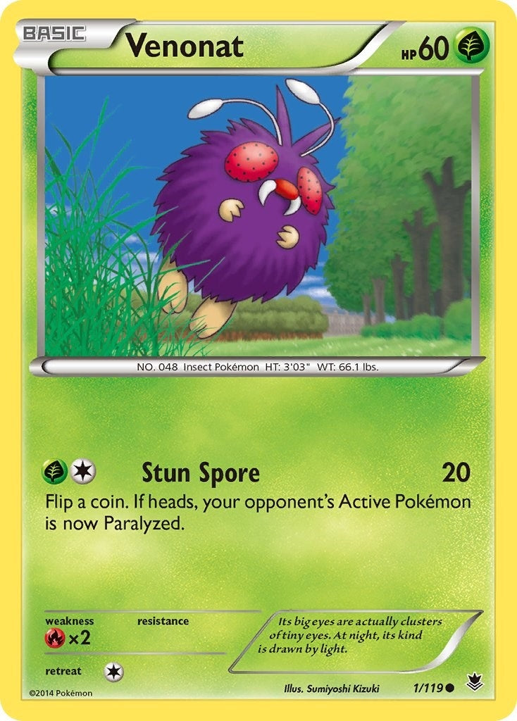 Image for Venonat (1/119) (XY - Phantom Forces) (PHF) - Pokemon