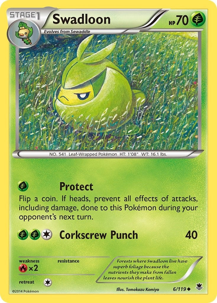 Image for Swadloon (6/119) (XY - Phantom Forces) (PHF) - Pokemon