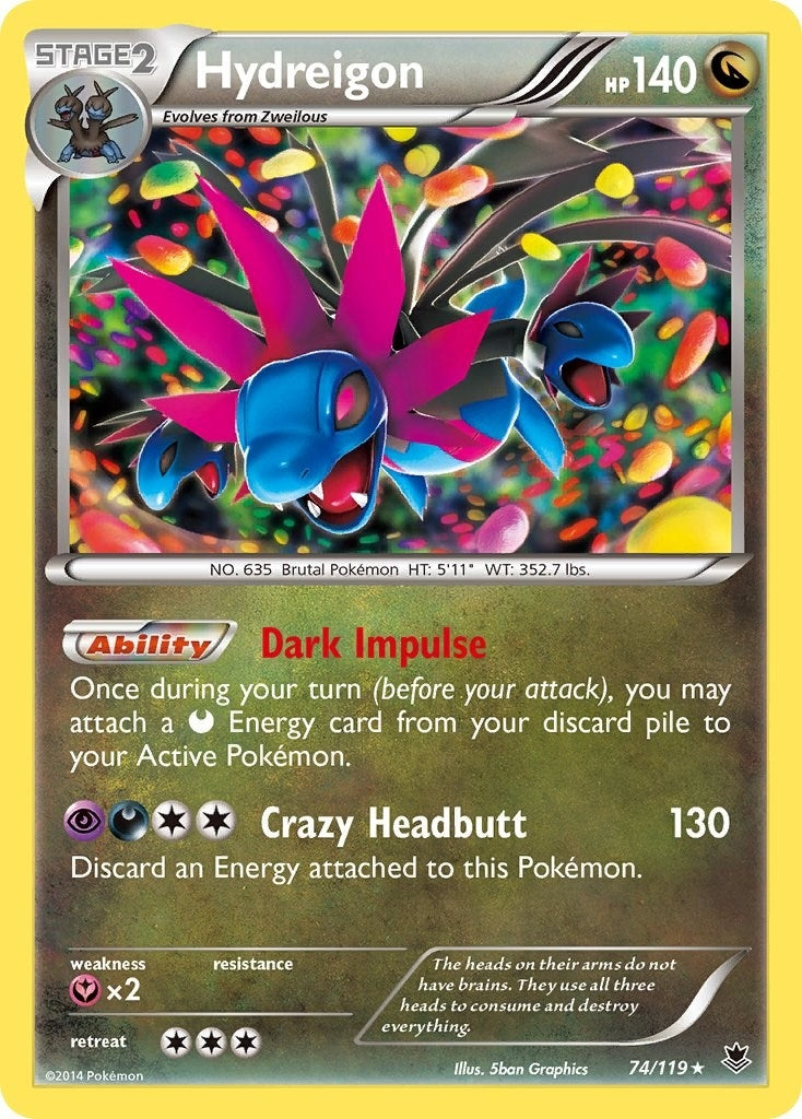 Image for Hydreigon (74/119) (XY - Phantom Forces) (PHF) - Pokemon
