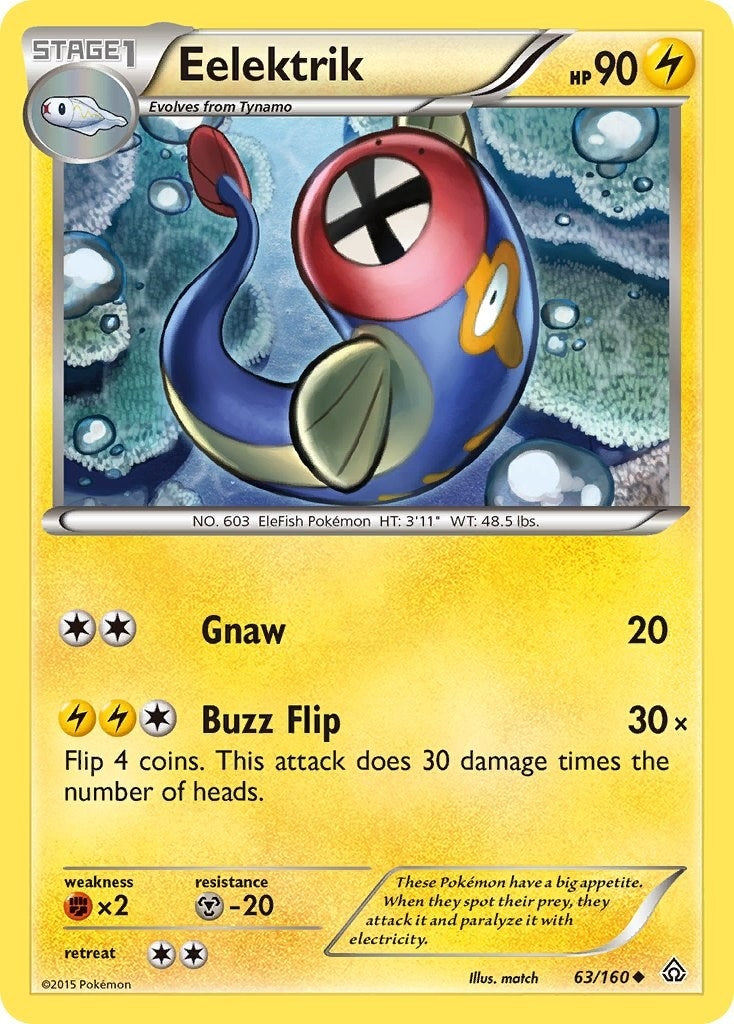 Image for Eelektrik (63/160) (XY - Primal Clash) (PRC) - Pokemon