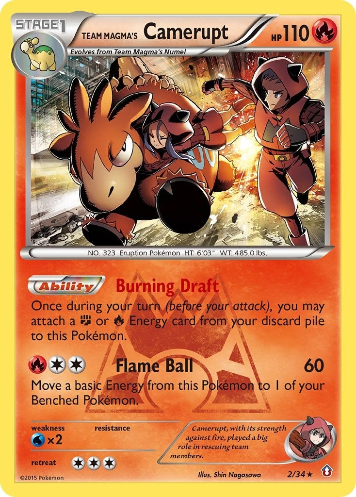 Image for Team Magma's Camerupt (2/34) (Double Crisis) (DCR) - Pokemon