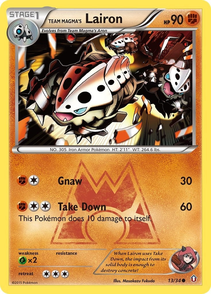 Image for Team Magma's Lairon (13/34) (Double Crisis) (DCR) - Pokemon
