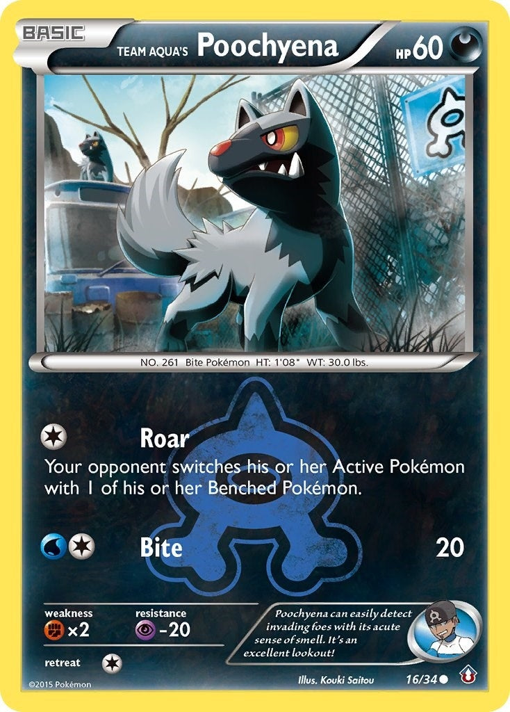 Image for Team Aqua's Poochyena (16/34) (Double Crisis) (DCR) - Pokemon