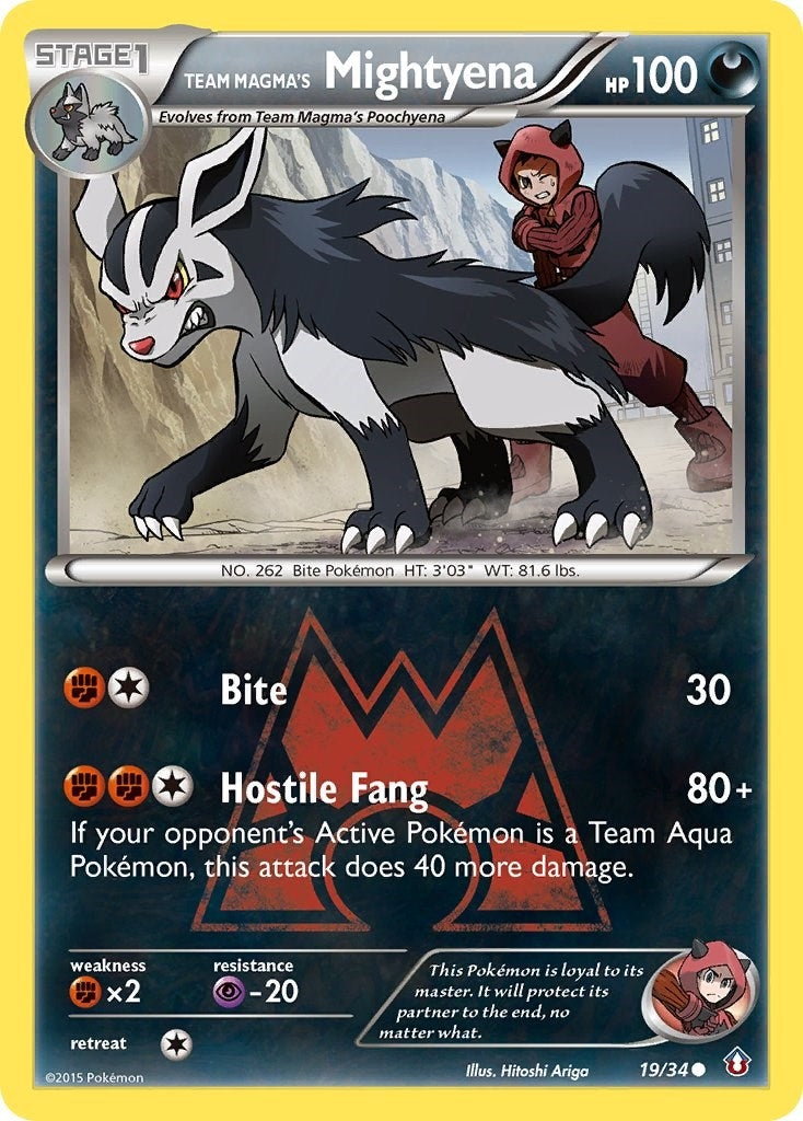 Image for Team Magma's Mightyena (19/34) (Double Crisis) (DCR) - Pokemon