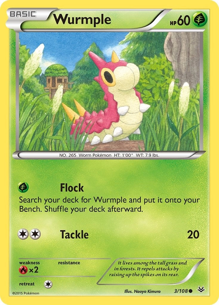 Image for Wurmple (3/108) (XY - Roaring Skies) (ROS) - Pokemon