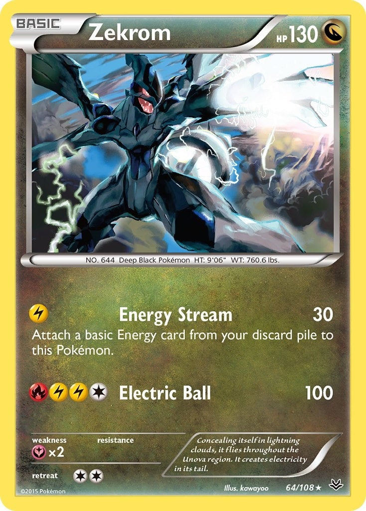 Image for Zekrom (64/108) (XY - Roaring Skies) (ROS) - Pokemon