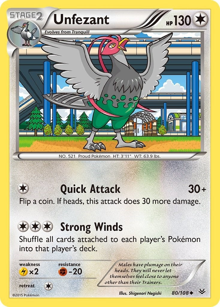Image for Unfezant (80) (80/108) (XY - Roaring Skies) (ROS) - Pokemon