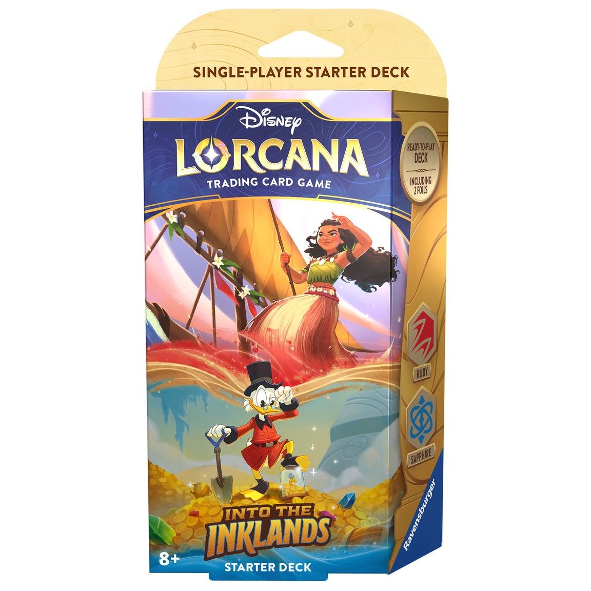 Disney Lorcana TCG - Set 3: Into The Inklands - Ruby and Sapphire Starter Deck - PokeBox USA