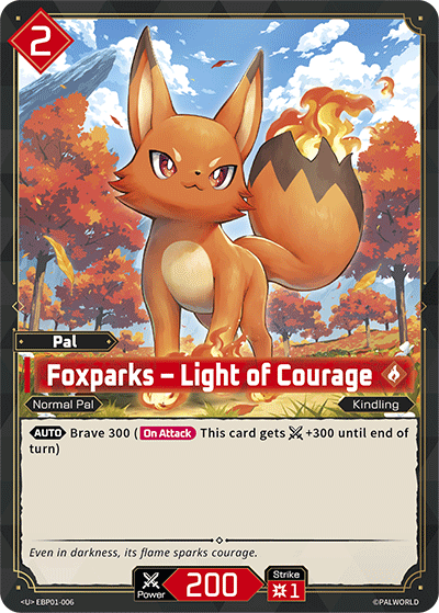 Image for Foxparks – Light of Courage (EBP01-006) (Dawn of Palpagos) (EBP01) - Palworld Official Card Game