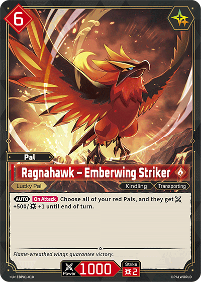 Image for Ragnahawk – Emberwing Striker (EBP01-010) (Dawn of Palpagos) (EBP01) - Palworld Official Card Game