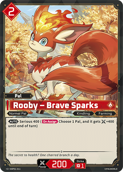 Image for Rooby – Brave Sparks (EBP01-011) (Dawn of Palpagos) (EBP01) - Palworld Official Card Game