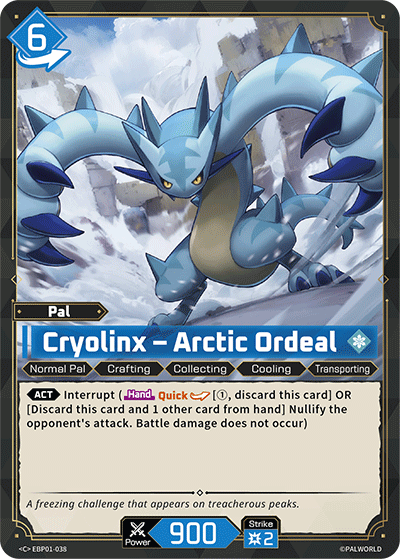 Image for Cryolinx – Arctic Ordeal (EBP01-038) (Dawn of Palpagos) (EBP01) - Palworld Official Card Game