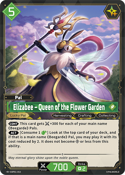 Image for Elizabee – Queen of the Flower Garden (EBP01-053) (Dawn of Palpagos) (EBP01) - Palworld Official Card Game