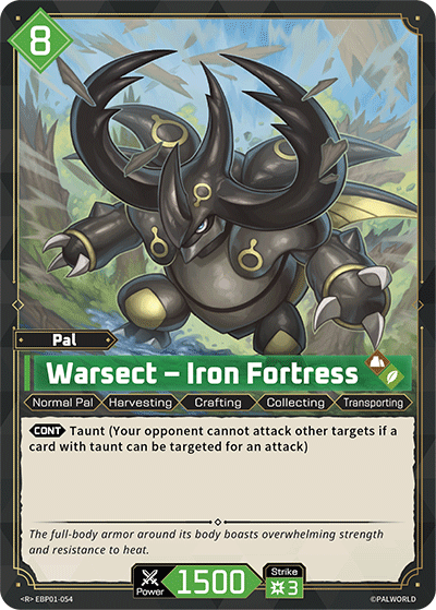 Image for Warsect – Iron Fortress (EBP01-054) (Dawn of Palpagos) (EBP01) - Palworld Official Card Game