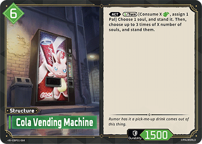 Image for Cola Vending Machine (EBP01-064) (Dawn of Palpagos) (EBP01) - Palworld Official Card Game