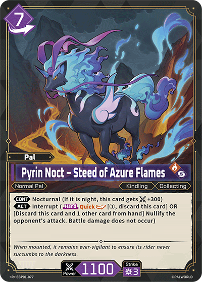 Image for Pyrin Noct – Steed of Azure Flames (EBP01-077) (Dawn of Palpagos) (EBP01) - Palworld Official Card Game