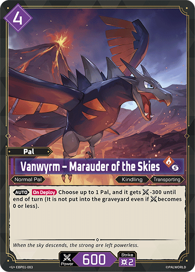 Image for Vanwyrm – Marauder of the Skies (EBP01-083) (Dawn of Palpagos) (EBP01) - Palworld Official Card Game