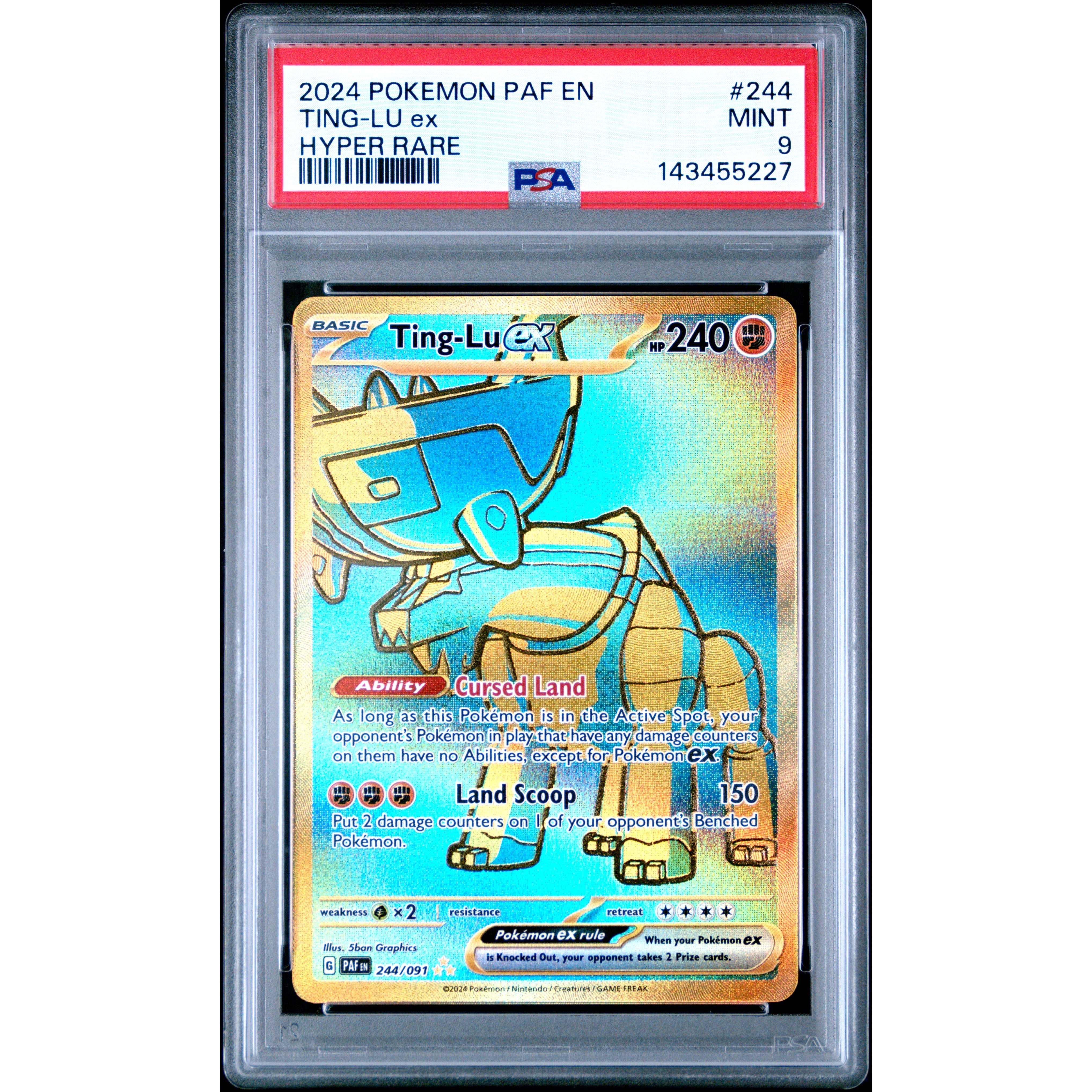 rare 2024 pokemon cards PAF EN-PALDEAN FATES #244 TING-LU EX HYPER PSA MINT Porygon Having been authenticated and Pokemon tcg - YouTube Pack Options::Smeargle (Heavy)