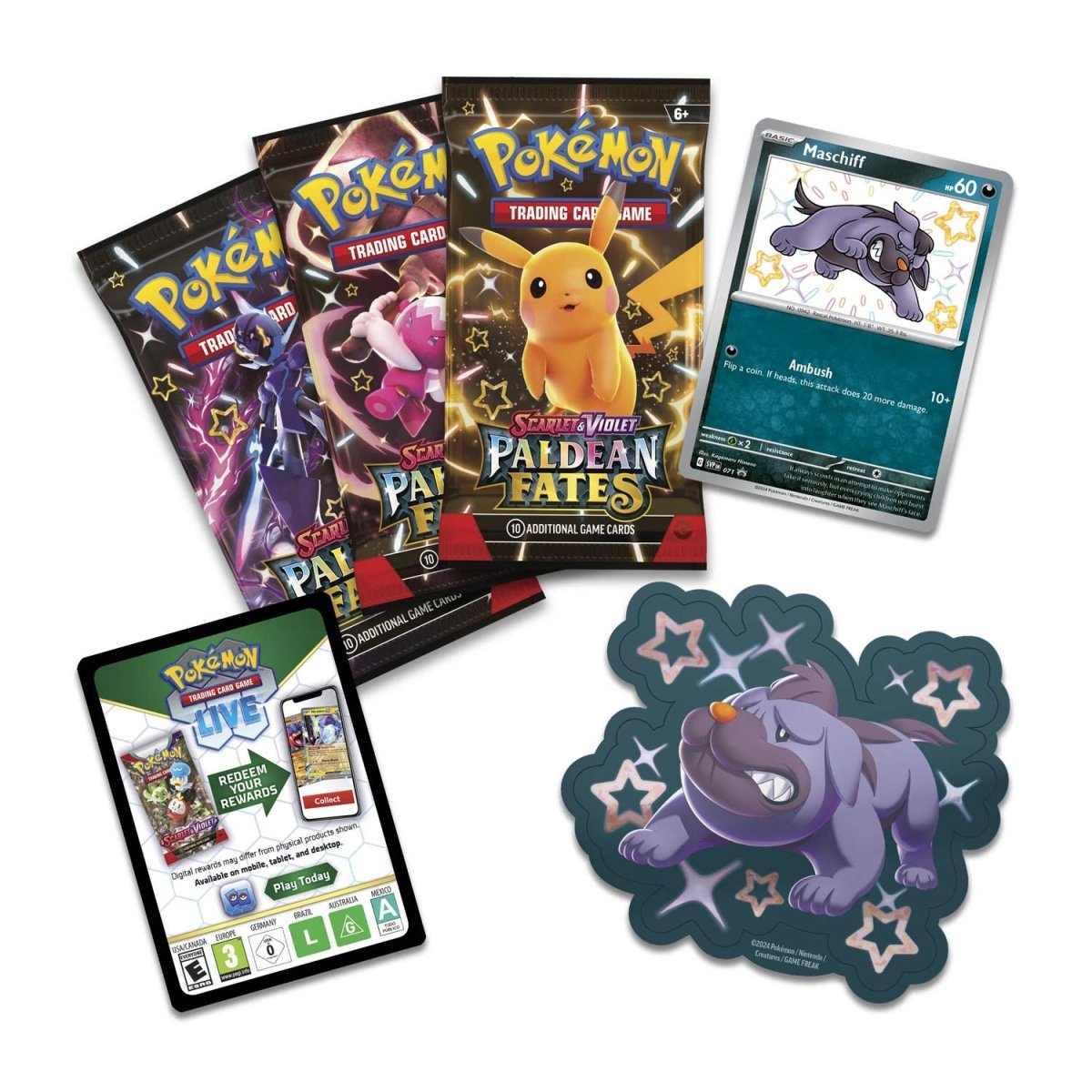 POKÉMON TCG Scarlet & Violet 4.5: Paldea Fates Tech Sticker Blister - PokeBox USA