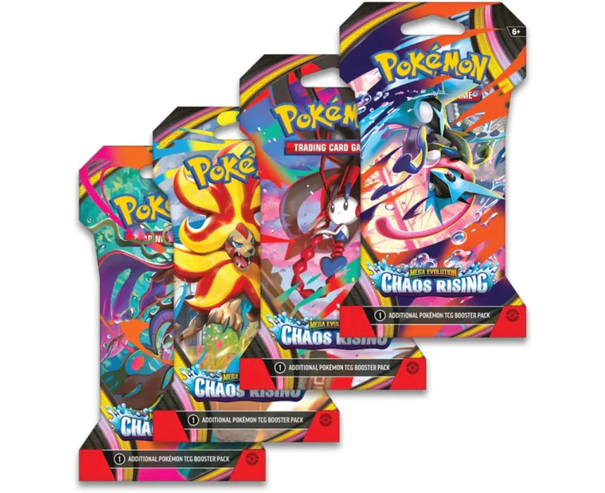 POKÉMON TCG: Mega Evolution - Chaos Rising ME04 Sleeved Booster Pack - PokeBox USA