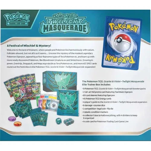 POKÉMON TCG Scarlet & Violet 6: Twilight Masquerade Elite Trainer Box (ETB)