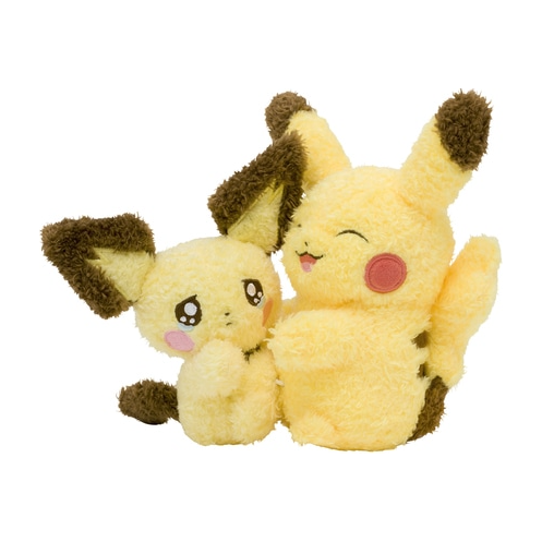 Pichu & Pikachu Hugging Plush - Pokémon Centre Plush
