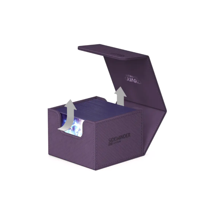 Ultimate Guard Sidewinder Deck Case 100+ Xenoskin Standard Size Monocolor Purple Deck Box - PokeBox USA