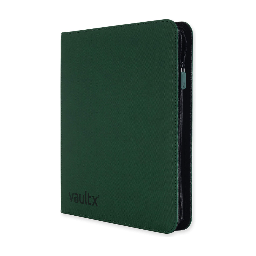 Vaultx - 12-Pocket Exo-Tec® Zip Binder XL - Forest Green - PokeBox USA