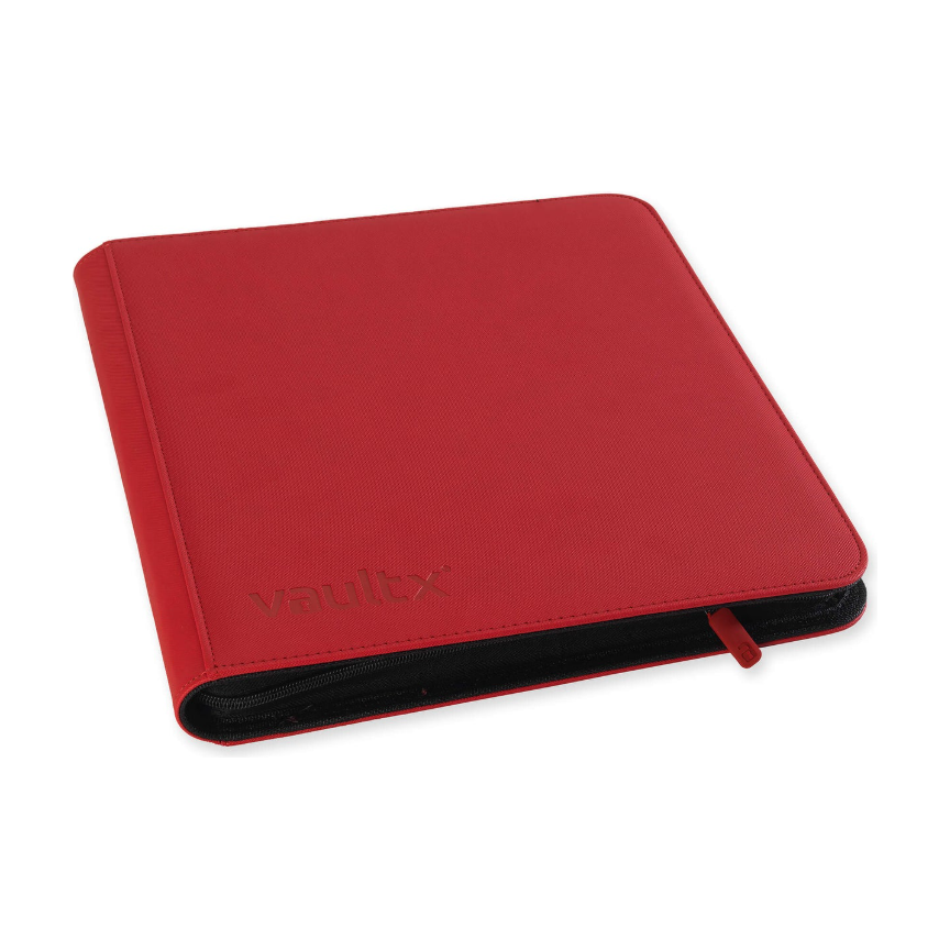 Vaultx - 12-Pocket Exo-Tec® Zip Binder - Fire Red - PokeBox USA