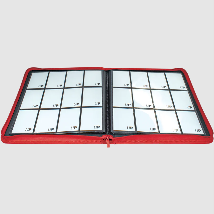ULTRA PRO BINDER - Vivid Zip PRO-Binder - 12PKT- Red - PokeBox USA