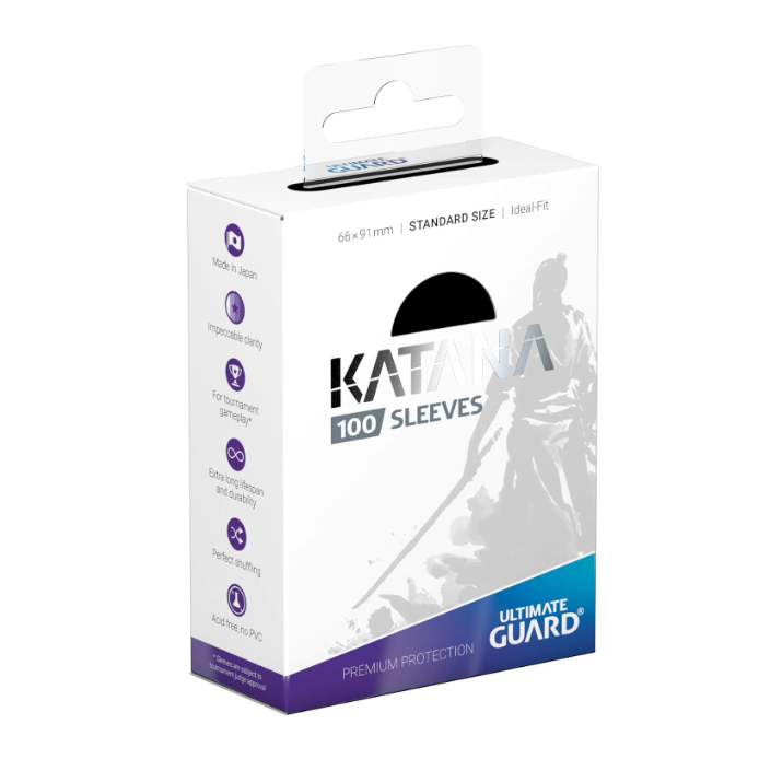 Ultimate Guard Katana Standard Size Sleeves Black (100)