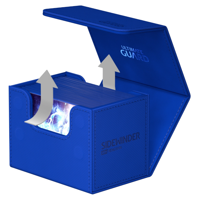 Ultimate Guard Sidewinder Deck Case 80+ Xenoskin Standard Size Monocolor Blue Deck Box