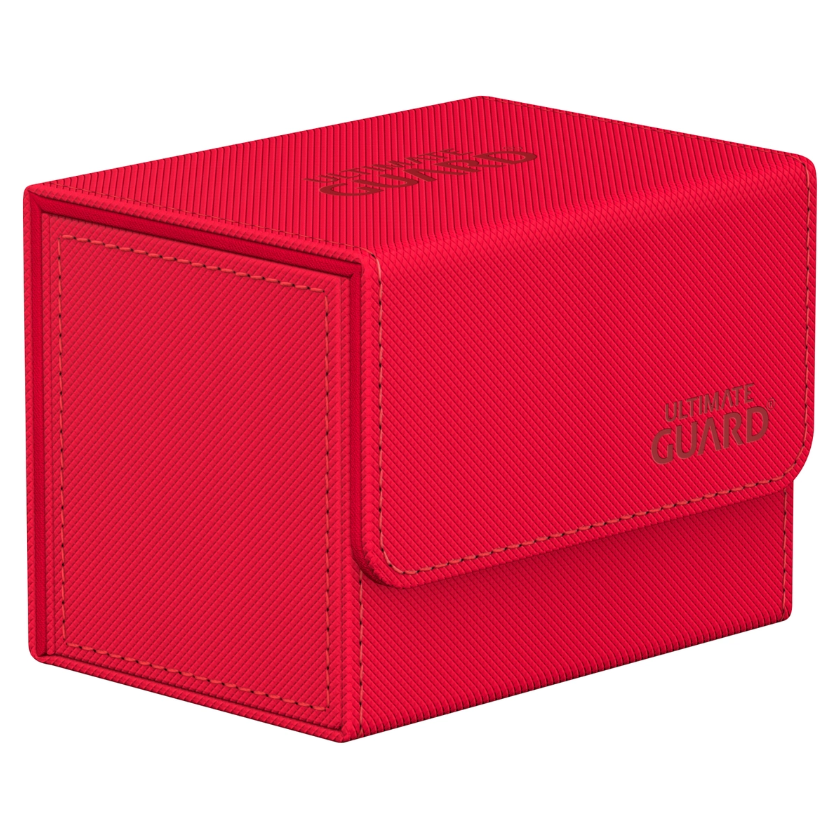 Ultimate Guard Sidewinder Deck Case 80+ Xenoskin Standard Size Monocolor Red Deck Box