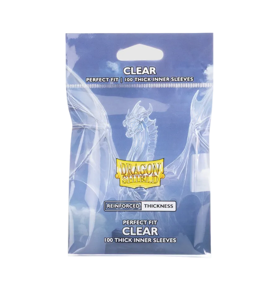Dragon Shield - Clear - Perfect Fit CLEAR Thick Inner Sleeves - 100 count