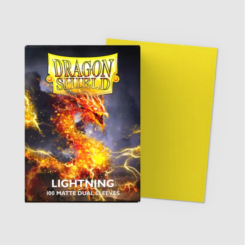 Dragon Shield - Standard 'Lightning' DUAL Matte Sleeves 100 pack - PokeBox USA
