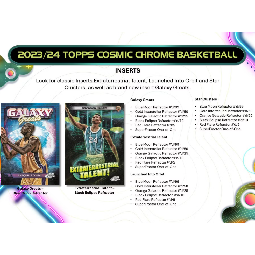 2023/24 Topps Cosmic Chrome Basketball Hobby Box - PokeBox USA