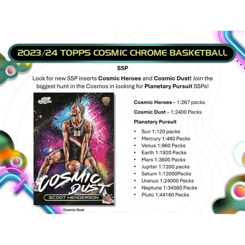 2023/24 Topps Cosmic Chrome Basketball Hobby Box - PokeBox USA