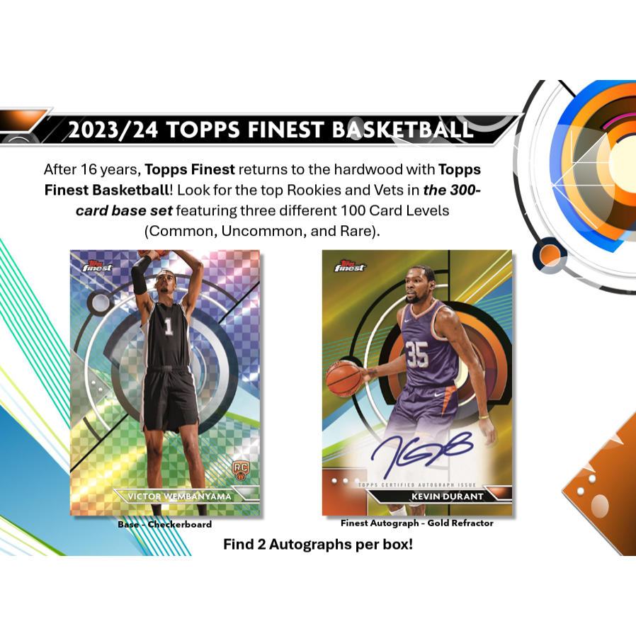 2023-24 Topps Finest Basketball Hobby Box - PokeBox USA
