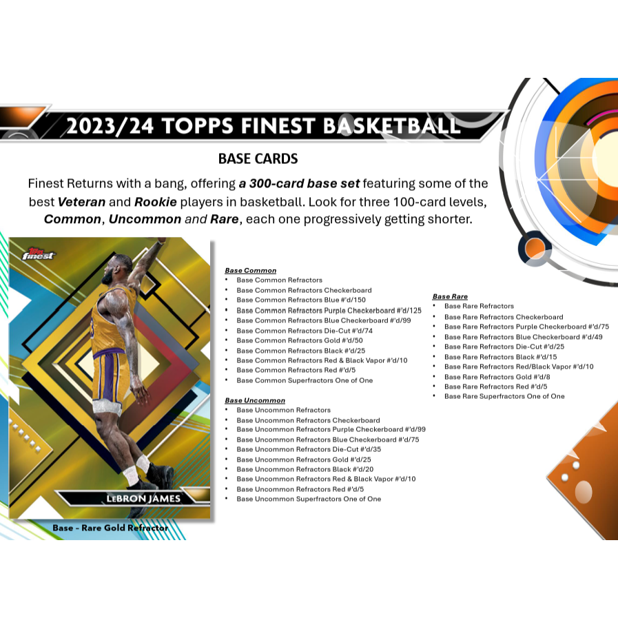 2023-24 Topps Finest Basketball Hobby Box - PokeBox USA