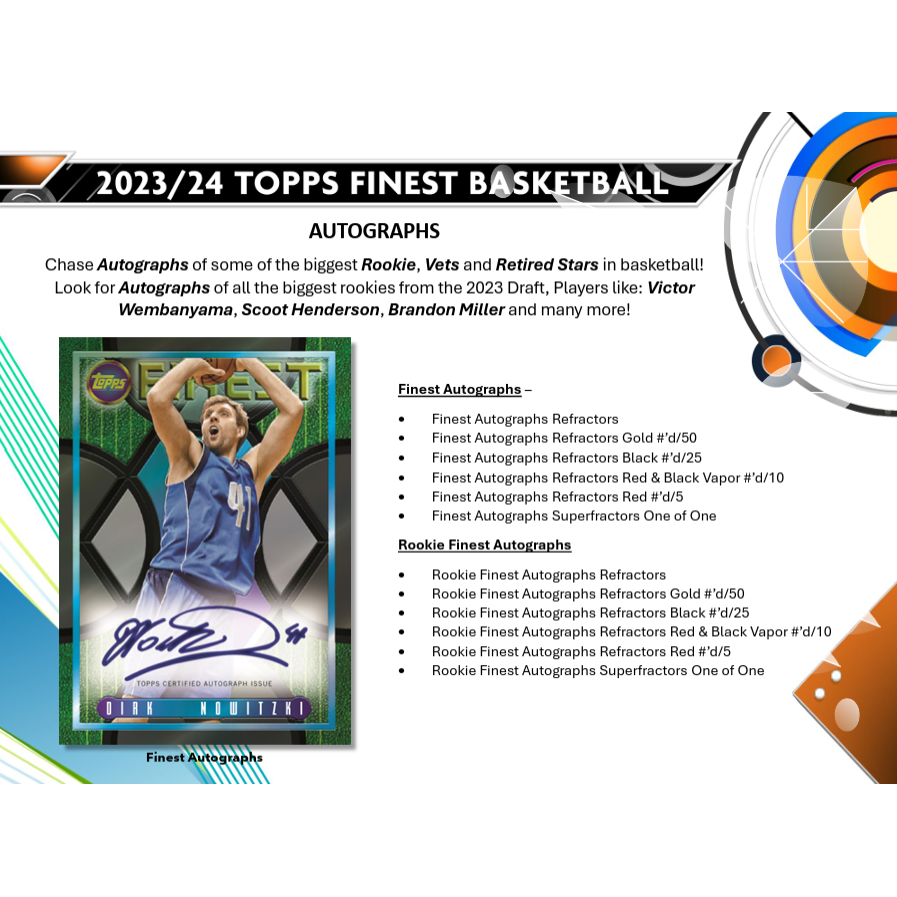 2023-24 Topps Finest Basketball Hobby Box - PokeBox USA