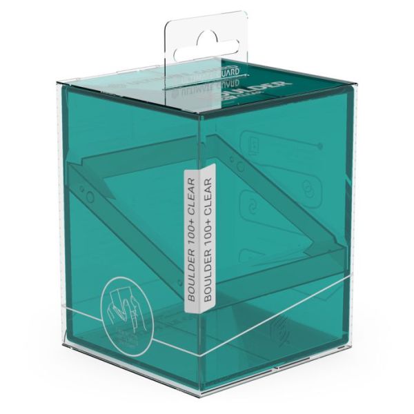 Ultimate Guard Boulder Deck Case 100+ Clear Standard Size Malachite Deck Box - PokeBox USA