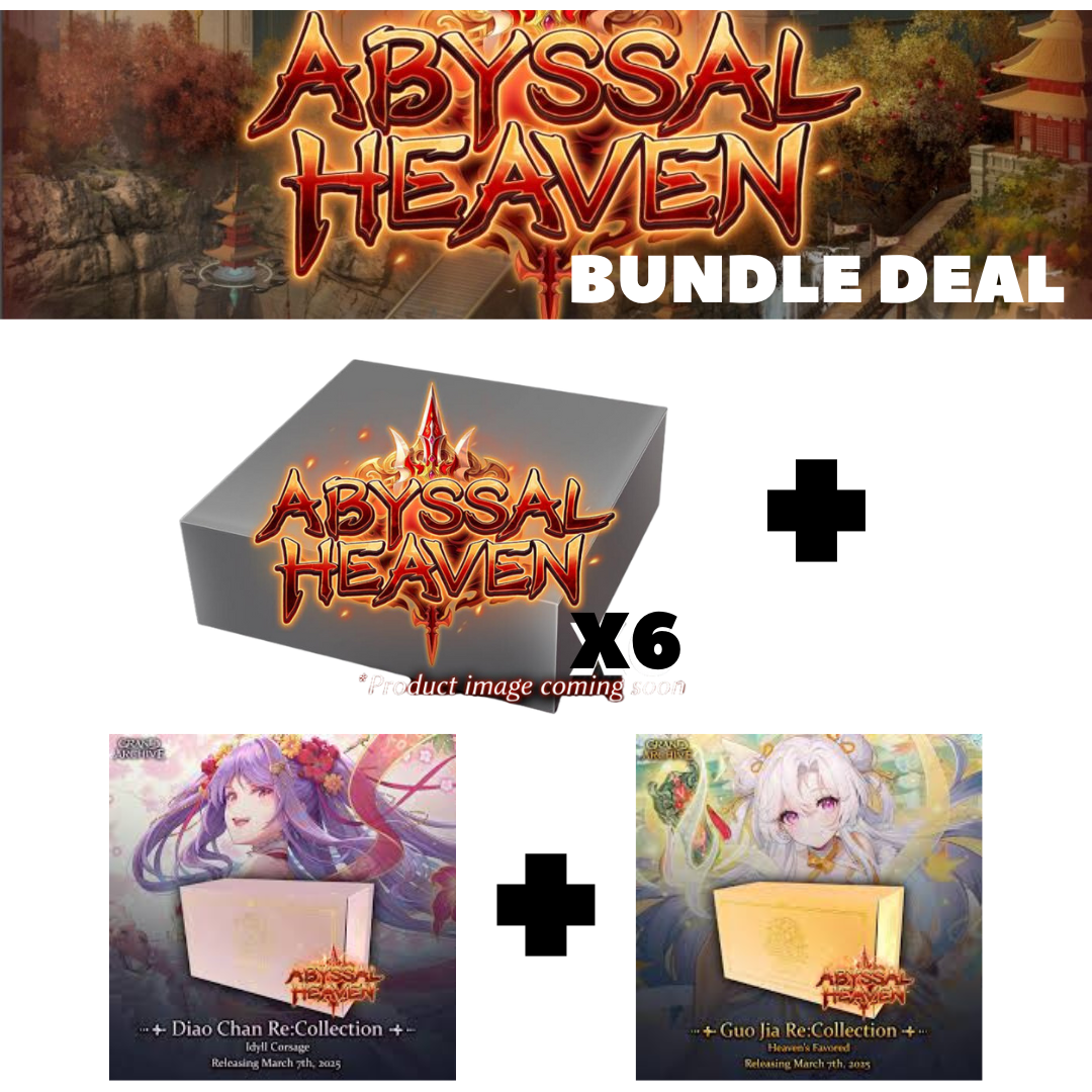 Grand Archive TCG - Abyssal Heaven 1st Edition Booster Box CASE + Re:Collection Bundle Grand Archive TCG - Abyssal Heaven 1st Edition Booster Box CASE + Re:Collection Bundle