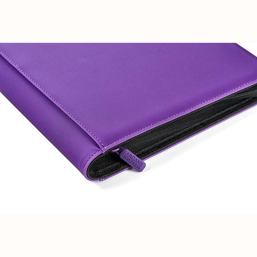 Arcane Fortress Binder - 9PKT Sideloading Zipper Binder - Purple - PokeBox USA