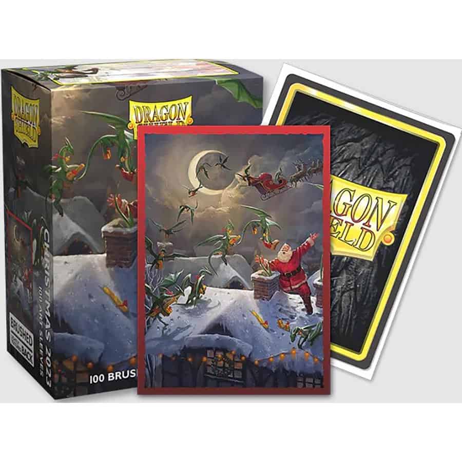 Dragon Shield - Standard Brushed Art Christmas 2023 (BOX OF 100) - PokeBox USA