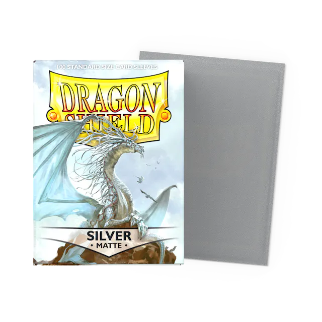 Dragon Shield - Standard 'Silver' Matte Sleeves 100 pack - PokeBox USA