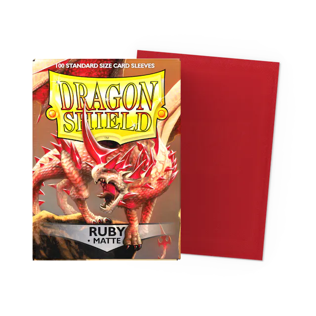 Dragon Shield - Standard 'Ruby' Matte Sleeves 100 pack - PokeBox USA