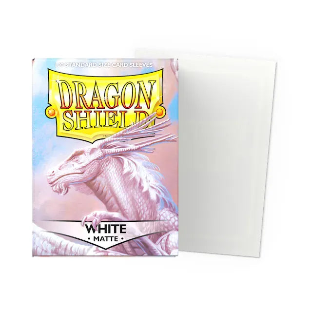 Dragon Shield - Standard 'White' Matte Sleeves 100 pack - PokeBox USA