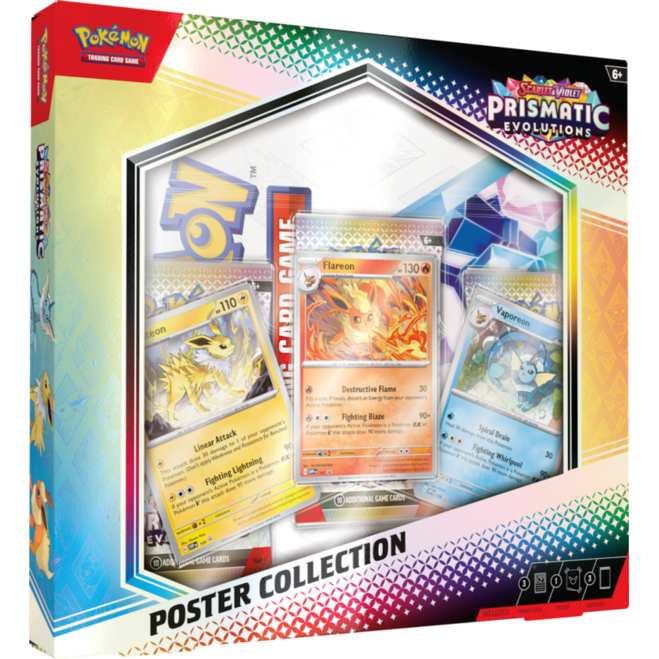 POKÉMON TCG Scarlet & Violet Prismatic Evolutions Poster Collection Box - PokeBox USA