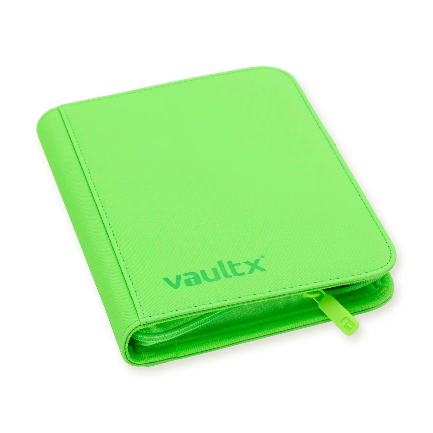 Vaultx - 4-Pocket Exo-Tec® Zip Binder - Special Edition Neon Green - PokeBox USA